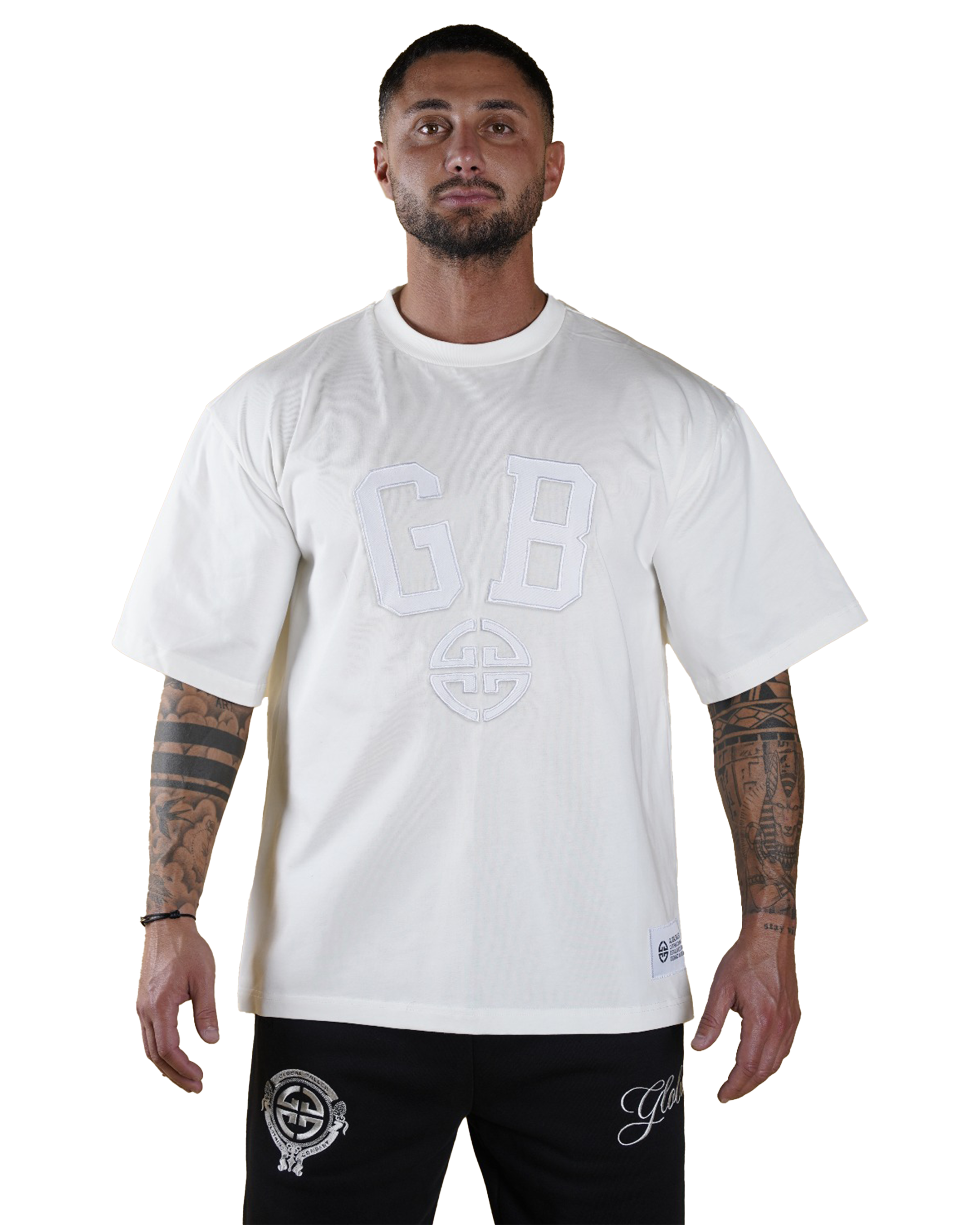 GB INITIAL WHITE T-SHIRT