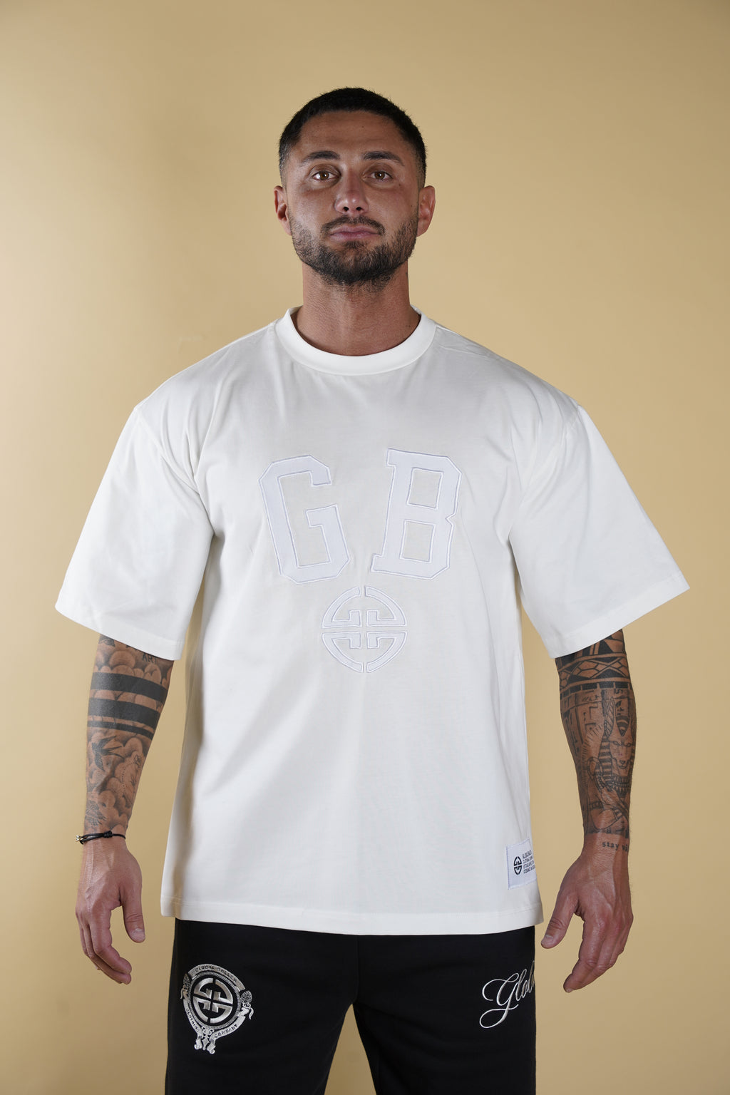 GB INITIAL WHITE T-SHIRT