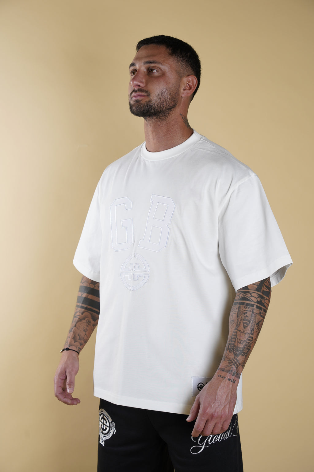 GB INITIAL WHITE T-SHIRT