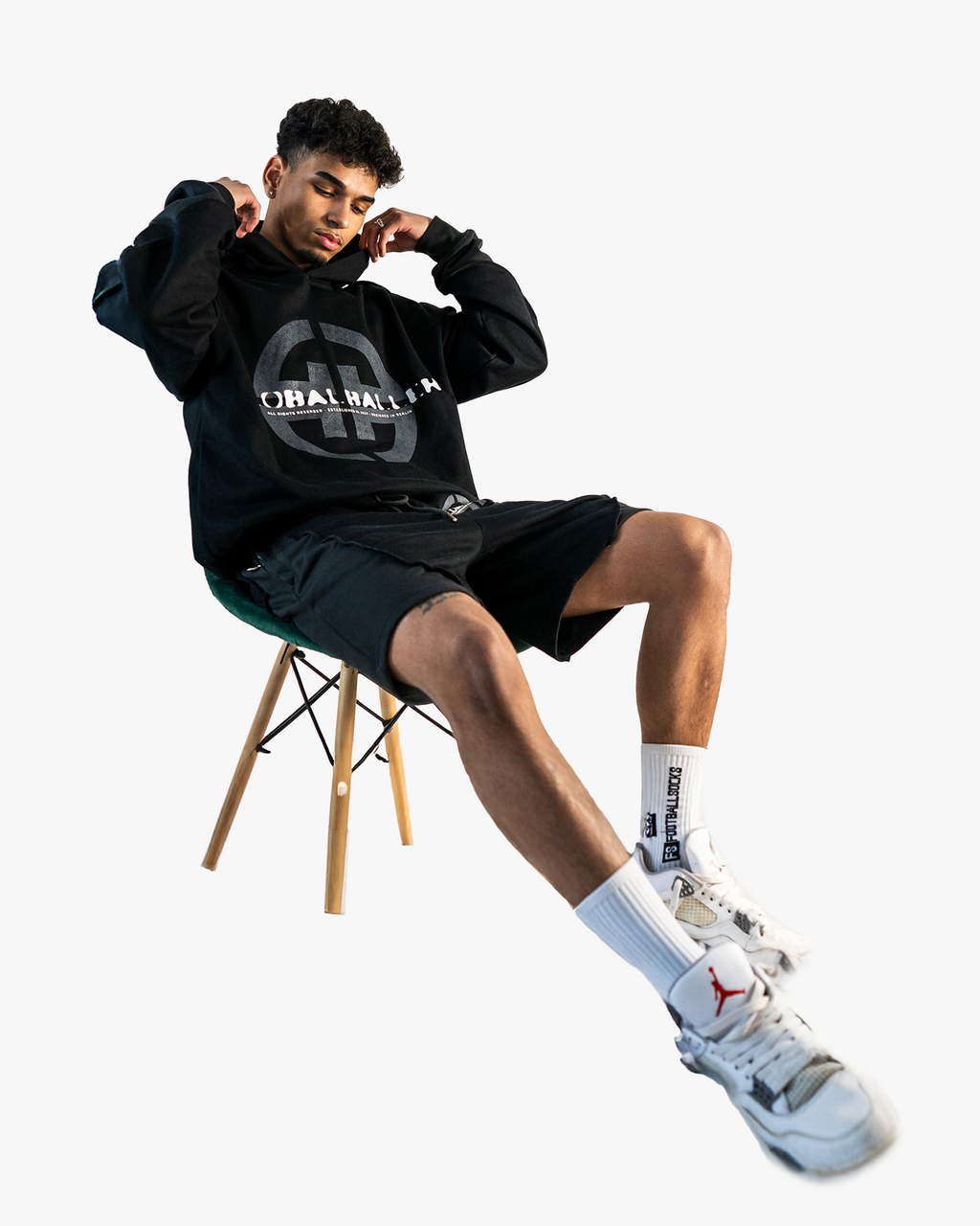 GB BLACK PATCH HOODIE