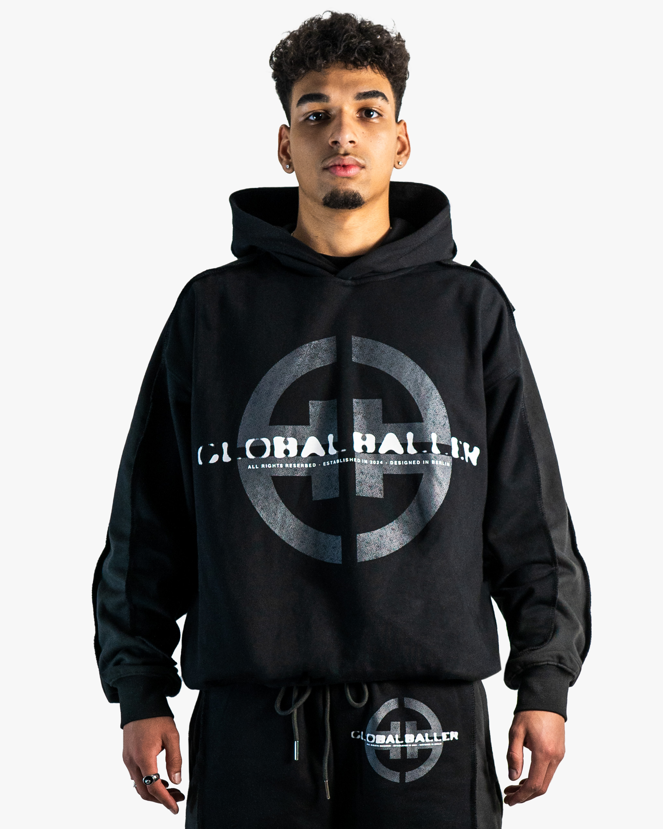 GB BLACK PATCH HOODIE