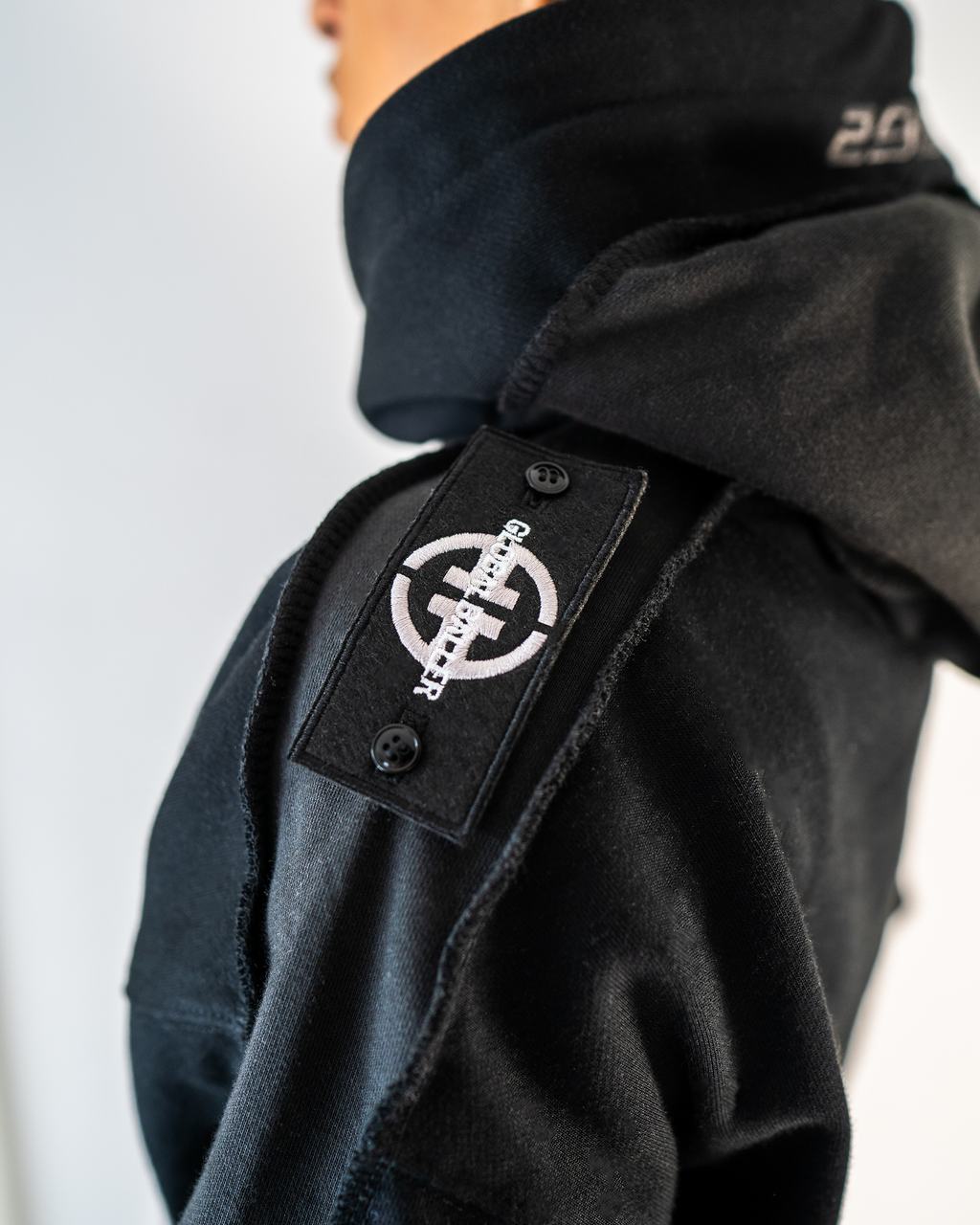 GB BLACK PATCH HOODIE