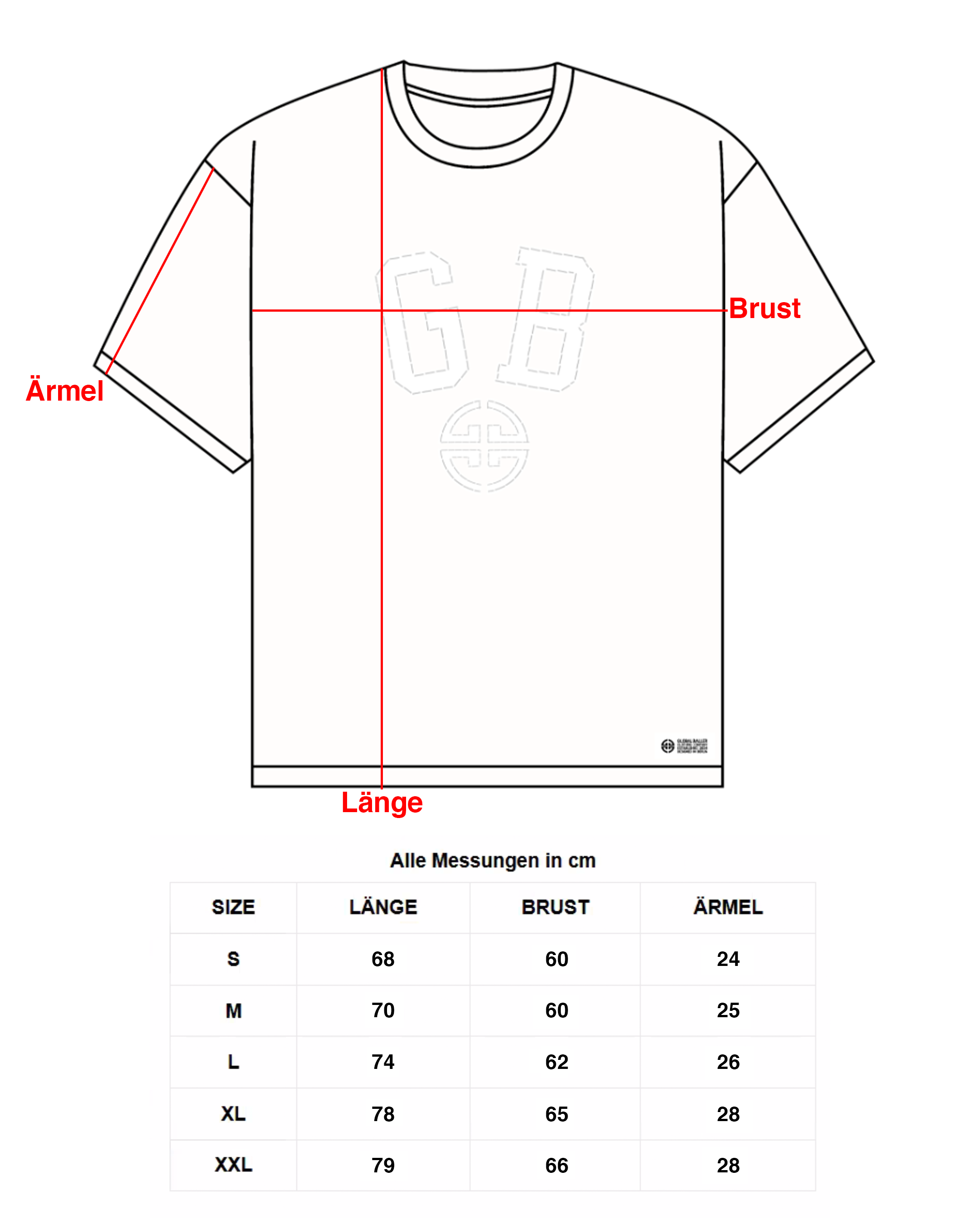 GB INITIAL WHITE T-SHIRT